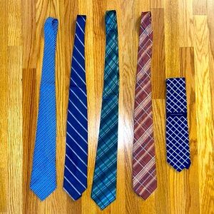 BUNDLE of 5 Men’s Ties, Calvin Klein, Tommy Hilfiger, Dockers